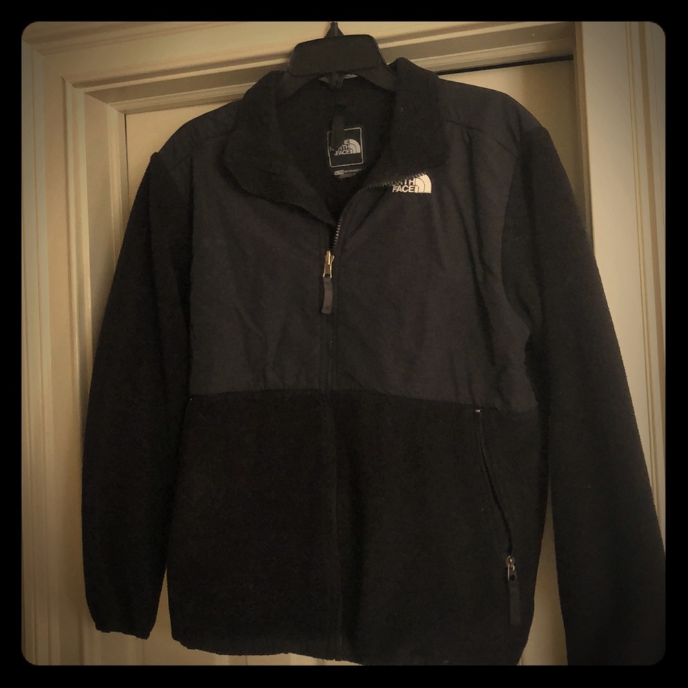North Face Denali Fleece Coat in black/black